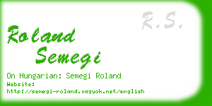 roland semegi business card